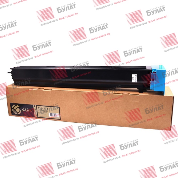Тонер-картридж БУЛАТ s-Line TNP711C для Konica Minolta bizhub C654, C754 (Голубой, 31500 стр.)