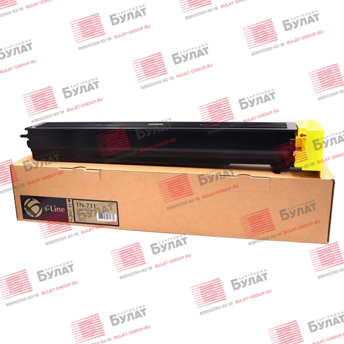 Тонер-картридж БУЛАТ s-Line TNP711Y для Konica Minolta bizhub C654, C754 (Жёлтый, 31500 стр.)