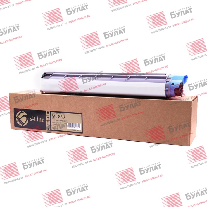 Тонер-картридж БУЛАТ s-Line 45862851, 45862839 для Oki MC853 (Голубой, 7300 стр.), универсальный