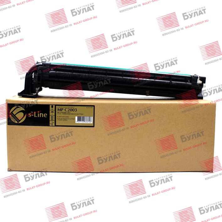Блок фотобарабана в сборе с блоком проявки БУЛАТ s-Line MP C2003 (D1882254, D1882252 + D1773025) для Ricoh Aficio MP C2003 (Чёрный, 60000 стр.), универсальный, ref.